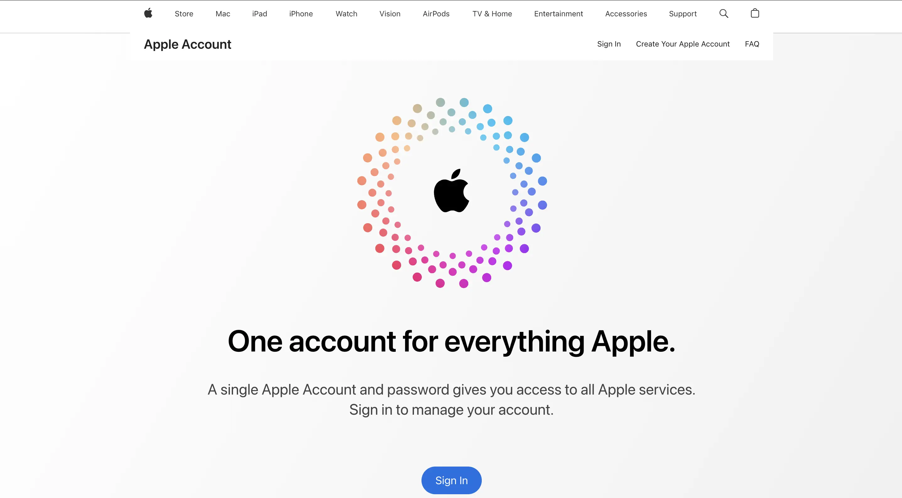 وب سایت account.apple.com