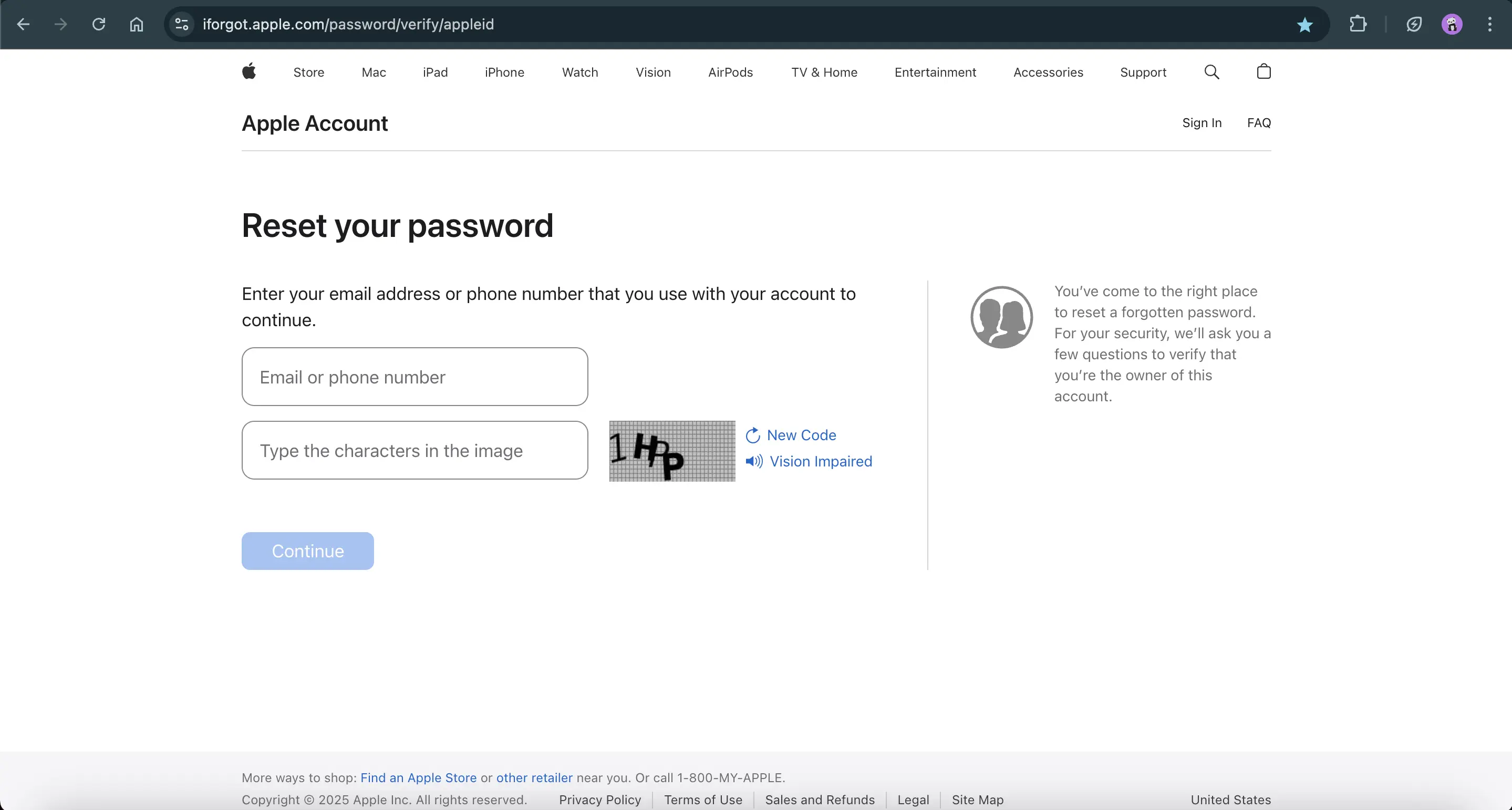 معرفی سایت iforgot.apple.com