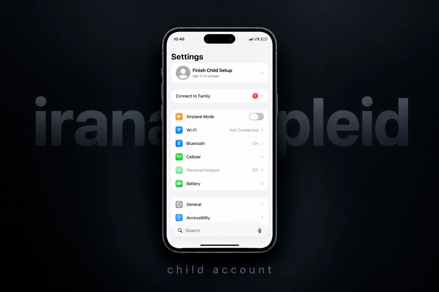 آموزش خارج شدن از child account اپل آیدی